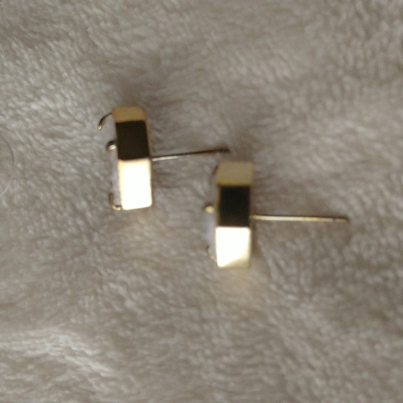 Kendra Scott Taylor Iridescent Drusy Earrings Gold Statement Studs - Picture 7 of 8